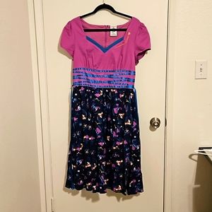 Purple and Blue Floral Dress